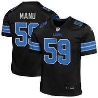 Giovanni Manu Youth Nike Detroit Lions Alternate Custom Game Jersey