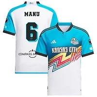 Manu Garcia Manu Men's adidas  White Sporting Kansas City 2024 Archive Custom Authentic Jersey