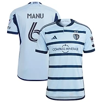 Manu Garcia Manu Men's adidas Light Blue Sporting Kansas City 2023 Hoops 4.0 Authentic Custom Jersey