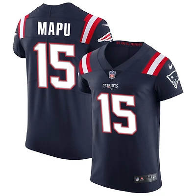 Marte Mapu Men's Nike Navy New England Patriots Vapor Elite Custom Jersey