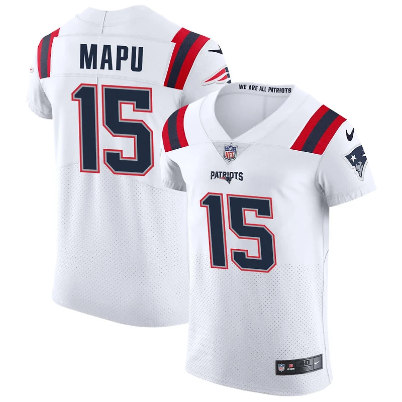 Marte Mapu Men's Nike White New England Patriots Vapor Elite Custom Jersey