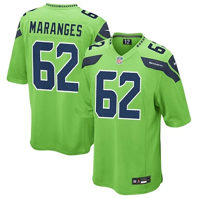 Federico Maranges Men's Nike Neon Green Seattle Seahawks Alternate Custom Game Jersey