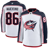 Kirill Marchenko Men's Fanatics White Columbus Blue Jackets Away Premium Custom Jersey