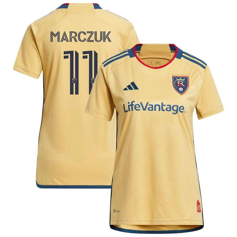 Dominik Marczuk Women's adidas Gold Real Salt Lake 2023 The Beehive State Kit Replica Custom Jersey