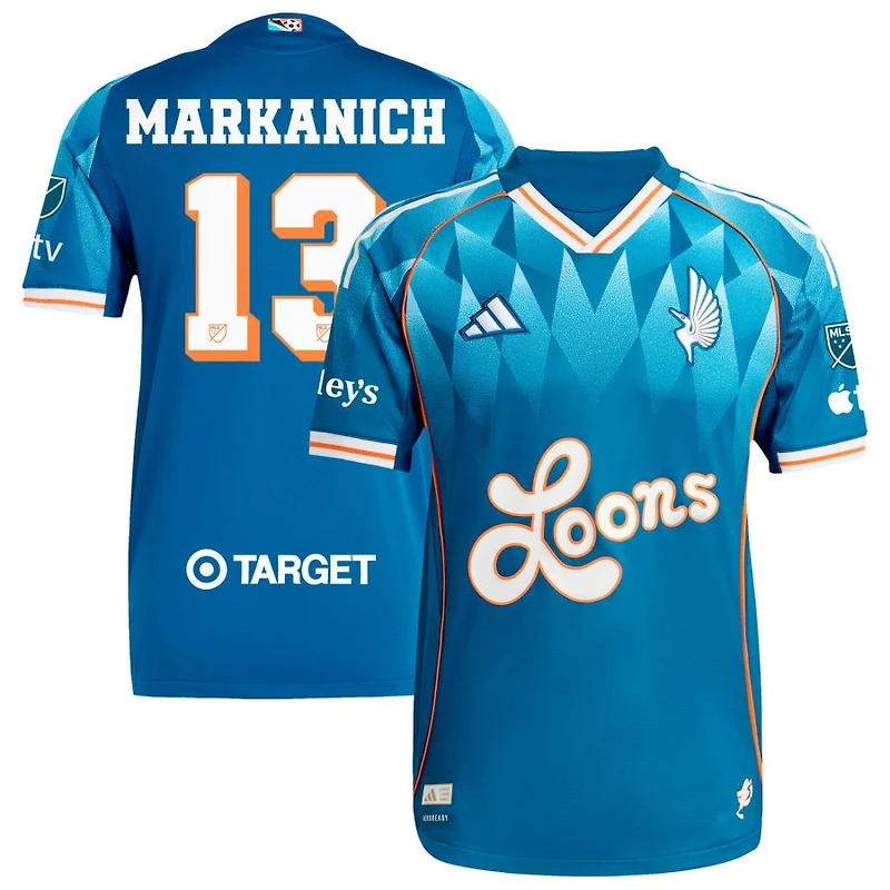 Anthony Markanich Men's adidas Blue Minnesota United FC 2025 Third Authentic Custom Jersey