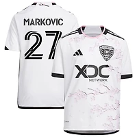 Nikola Markovic Youth adidas White D.C. United 2023 The Cherry Blossom Kit Replica Custom Jersey