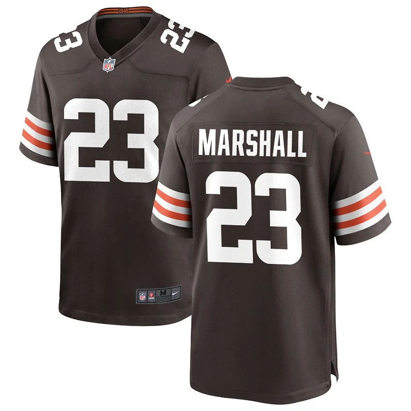 Ahmani Marshall Men's Nike Cleveland Browns Brown Custom Game Jersey