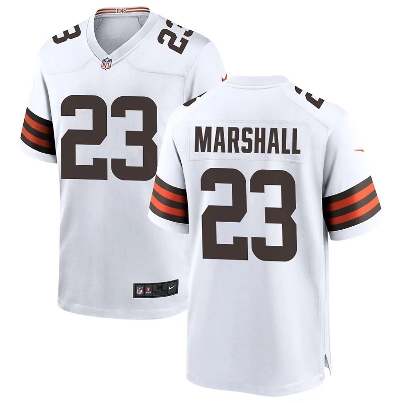 Ahmani Marshall Men's Nike White Cleveland Browns Custom Game Jersey