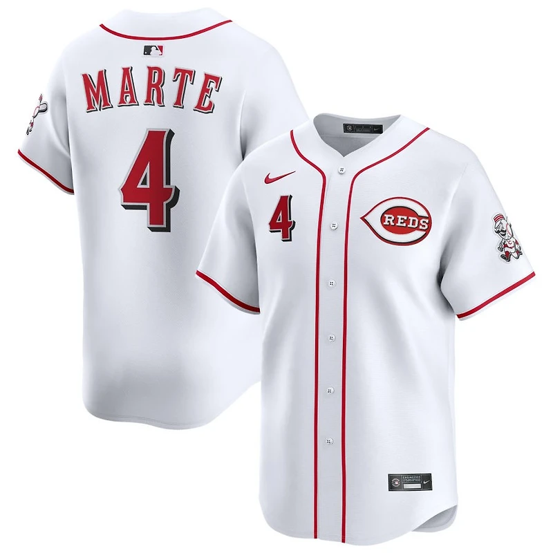 Noelvi Marte Men's Nike White Cincinnati Reds Home Limited Custom Jersey