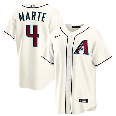 Ketel Marte Men's Nike  Cream Arizona Diamondbacks Home Custom Replica Jersey