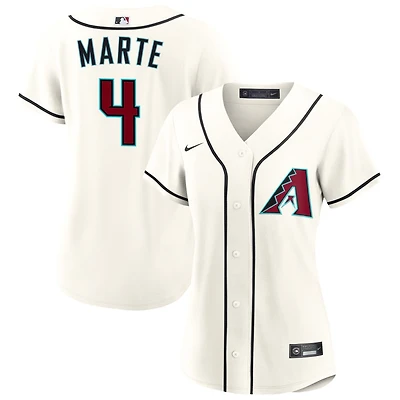 Ketel Marte Women's Nike  Cream Arizona Diamondbacks Home Custom Replica 2.0 Jersey