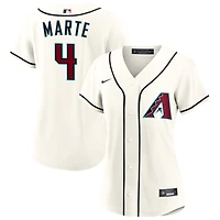 Ketel Marte Women's Nike  Cream Arizona Diamondbacks Home Custom Replica 2.0 Jersey