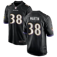 Keyon Martin Men's Nike Black Baltimore Ravens Alternate Custom Game Jersey