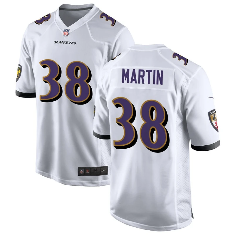 Keyon Martin Men's Nike White Baltimore Ravens Custom Game Jersey