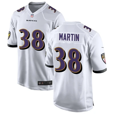Keyon Martin Men's Nike White Baltimore Ravens Custom Game Jersey