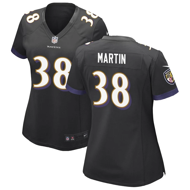 Keyon Martin Women's Nike Black Baltimore Ravens Alternate Custom Game Jersey