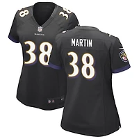 Keyon Martin Women's Nike Black Baltimore Ravens Alternate Custom Game Jersey