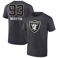 Men's Charcoal Las Vegas Raiders Personalized Name & Number Monochrome T-Shirt