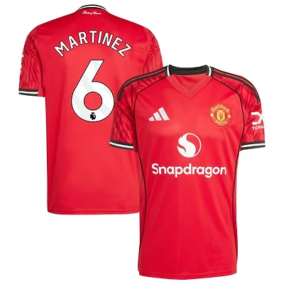 Lisandro Martinez Men's adidas  Red Manchester United Home 2025/26 Custom Replica Jersey