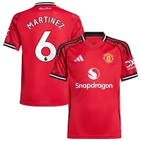 Lisandro Martinez Youth adidas  Red Manchester United Home 2025/26 Custom Replica Jersey