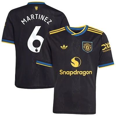 Lisandro Martinez Youth adidas Black Manchester United 2025/26 Third Replica Custom Jersey