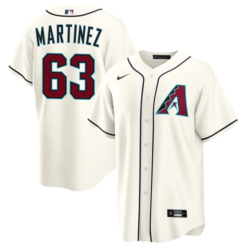 Justin Martinez Men's Nike  Cream Arizona Diamondbacks Home Custom Replica Jersey