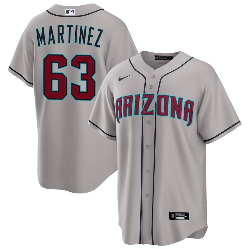 Justin Martinez Men's Nike Gray Arizona Diamondbacks Road Custom Replica Jersey