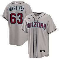 Justin Martinez Men's Nike  Gray Arizona Diamondbacks Road Custom Replica Jersey