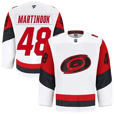 Jordan Martinook Men's Fanatics White Carolina Hurricanes Away Authentic Pro Custom Jersey