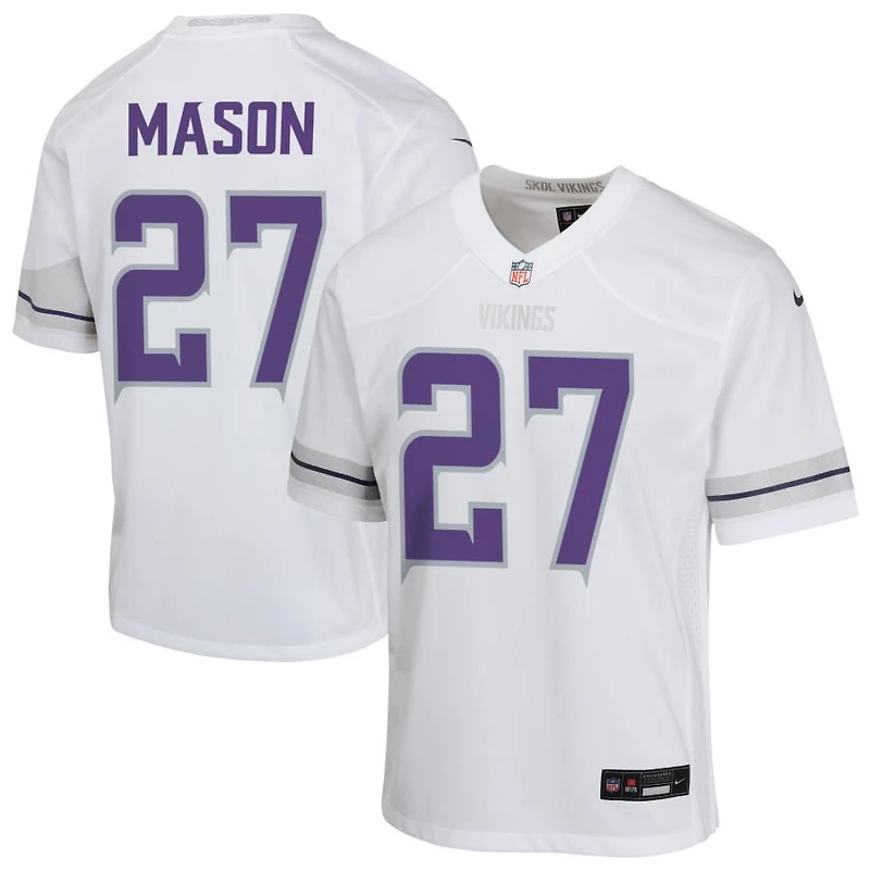 Jordan Mason Youth Nike White Minnesota Vikings Alternate Custom Game Jersey