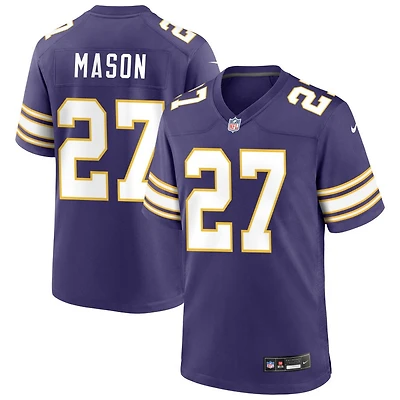 Jordan Mason Men's Nike Purple Minnesota Vikings Classic Custom Game Jersey
