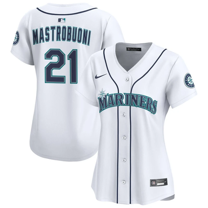 Miles Mastrobuoni Women's Nike  White Seattle Mariners Home Limited Custom Jersey