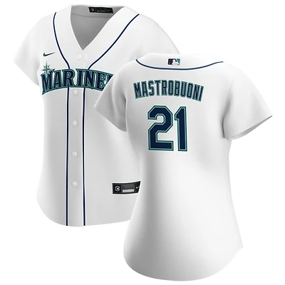 Miles Mastrobuoni Women's Nike White Seattle Mariners Home Replica Custom Jersey