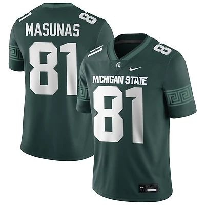 Michael Masunas Men's Nike Green Michigan State Spartans NIL Pick-A-Player Game Jersey