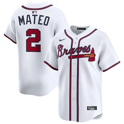 Jorge Mateo Men's Nike White Atlanta Braves Home Limited Custom Jersey