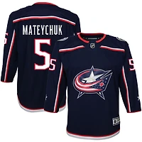 Denton Mateychuk Youth Navy Columbus Blue Jackets Home Premier Custom Jersey