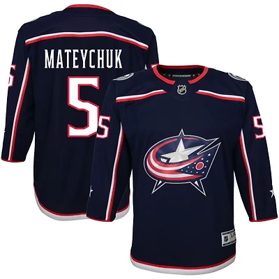 Denton Mateychuk Youth Navy Columbus Blue Jackets Home Premier Custom Jersey