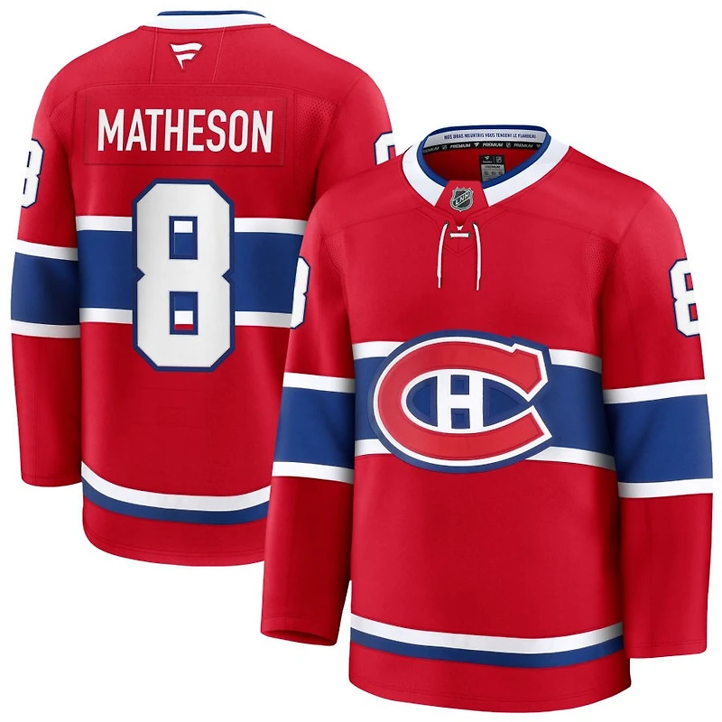 Mike Matheson Men's Fanatics Red Montreal Canadiens Home Premium Custom Jersey