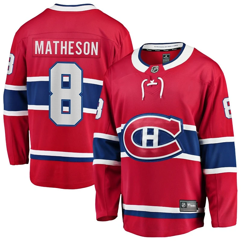 Mike Matheson Men's Fanatics Red Montreal Canadiens Home Breakaway Custom Jersey