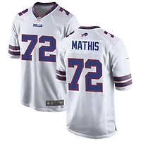 Phidarian Mathis Men's Nike White Buffalo Bills Custom Game Jersey