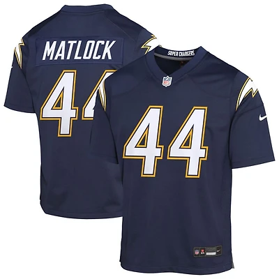 Scott Matlock Youth Nike Navy Los Angeles Chargers Alternate Super Chargers Game Custom Jersey