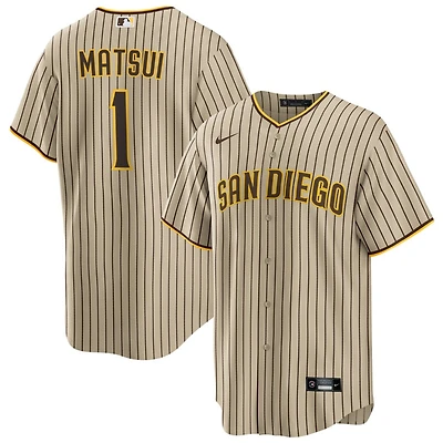 Yuki Matsui Men's Nike Brown San Diego Padres Road Custom Replica Jersey