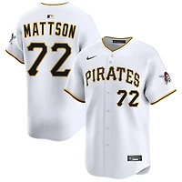 Isaac Mattson Men's Nike White Pittsburgh Pirates Home Limited Custom Jersey