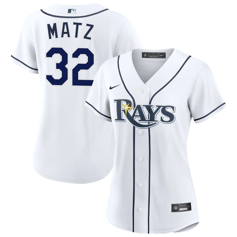 Steven Matz Women's Nike White Tampa Bay Rays Home Custom Replica 2.0 Jersey