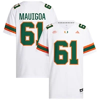 Francis Mauigoa Men's adidas  White Miami Hurricanes NIL Pick-A-Player White Premier Football Jersey