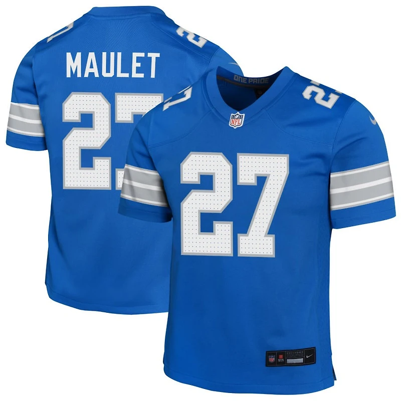 Arthur Maulet Youth Nike Blue Detroit Lions Custom Game Jersey