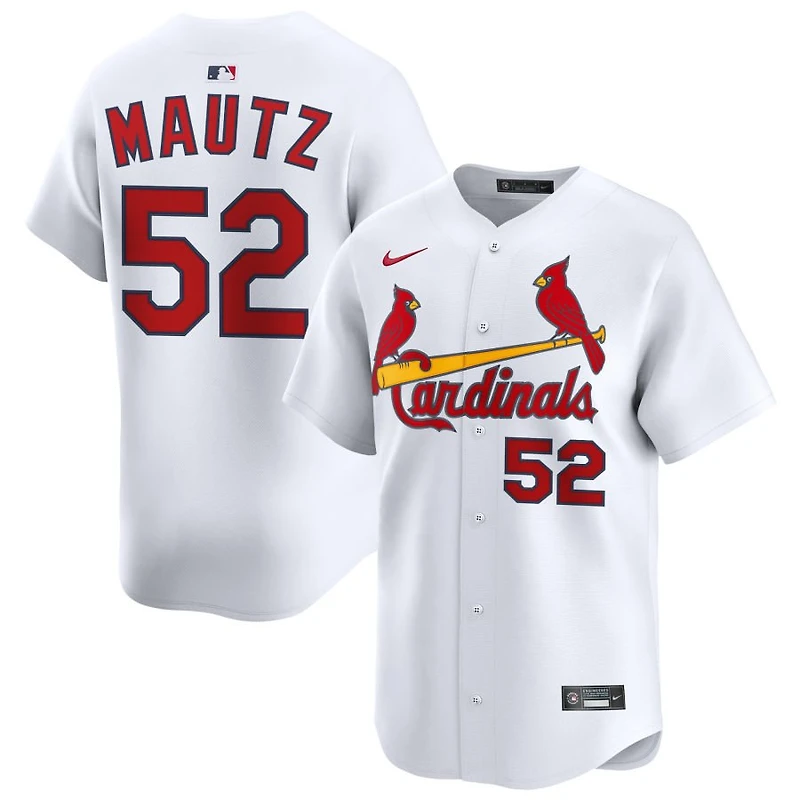 Brycen Mautz Men's Nike White St. Louis Cardinals Home Limited Custom Jersey