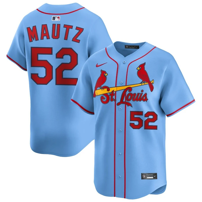 Brycen Mautz Men's Nike Light Blue St. Louis Cardinals Alternate Limited Custom Jersey