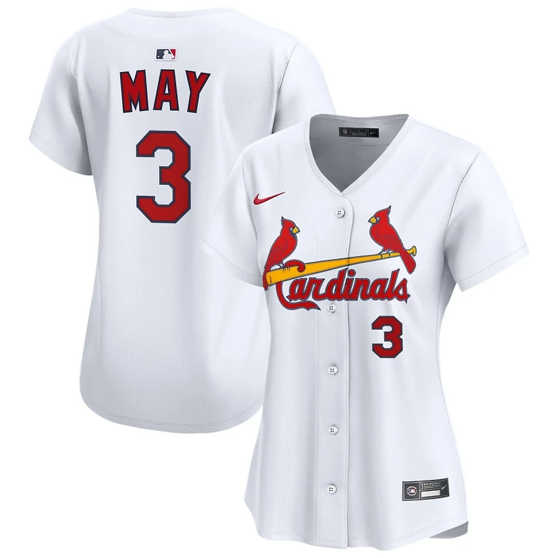 Dustin May Women's Nike White St. Louis Cardinals Home Limited Custom Jersey