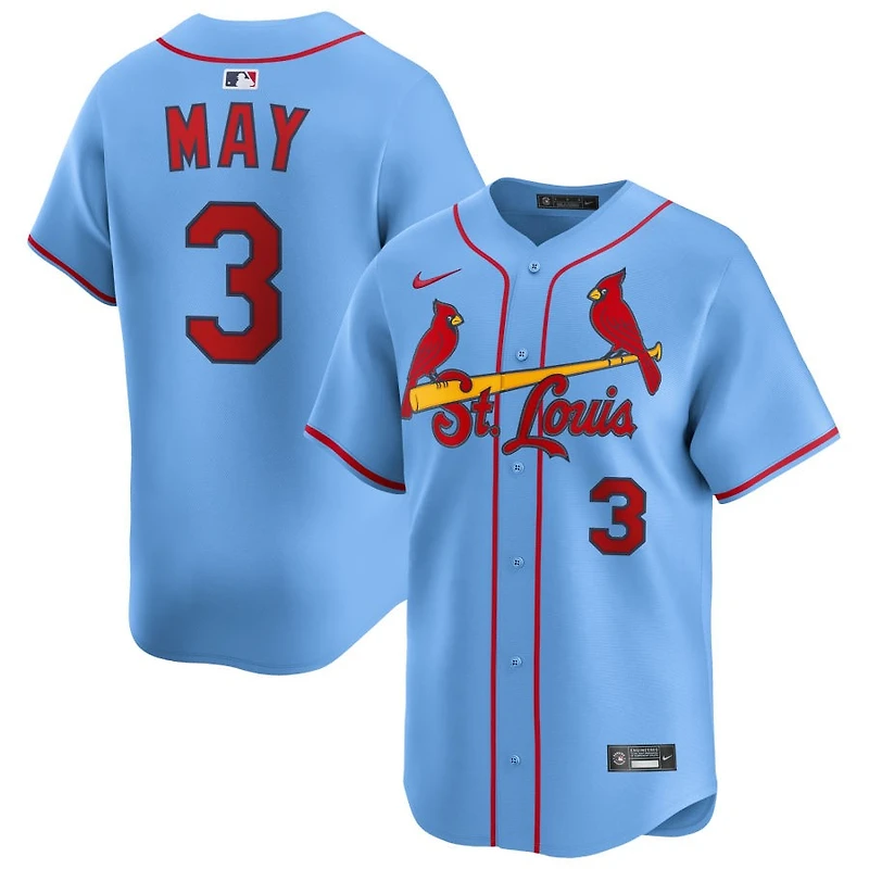 Dustin May Men's Nike Light Blue St. Louis Cardinals Alternate Limited Custom Jersey